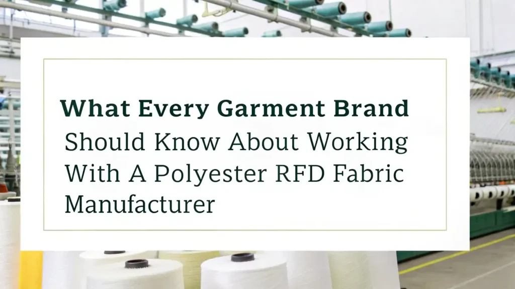 What Every Garment Brand Should Know About Working with a Polyester RFD Fabric Manufacturer