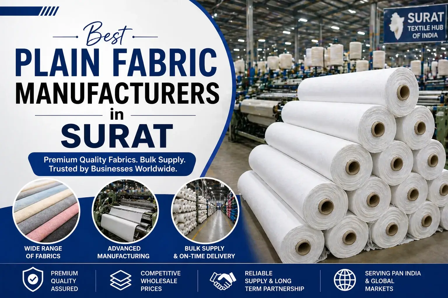 Best Plain Fabric Manufacturers in Surat